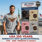 America 250 Years Semiquincentennial Heavyweight Vintage Tee