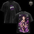 Nico Robin "Devil Child" Vintage Graphic Tee - One Piece Acid Wash T-Shirt