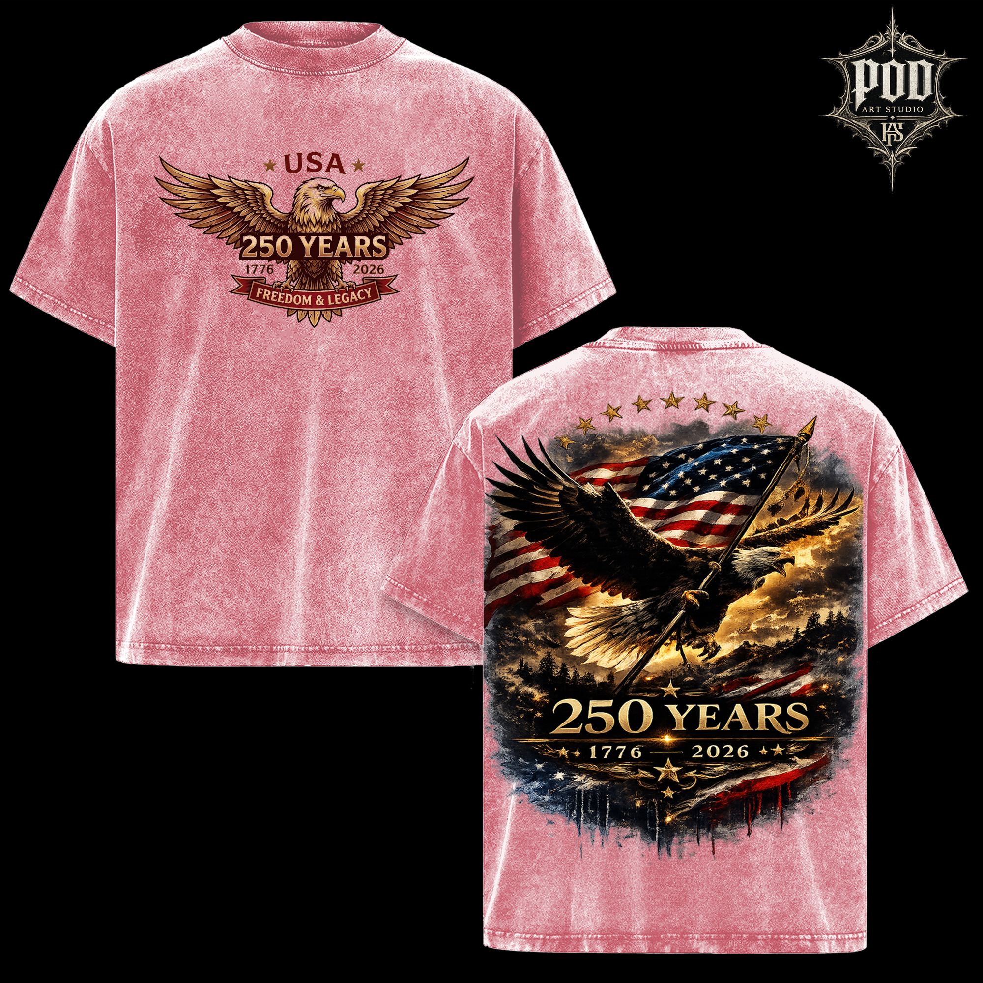 America 250 Years Semiquincentennial Heavyweight Vintage Tee