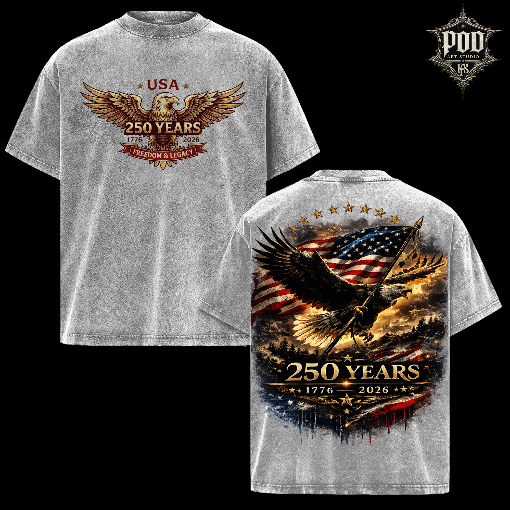 America 250 Years Semiquincentennial Heavyweight Vintage Tee