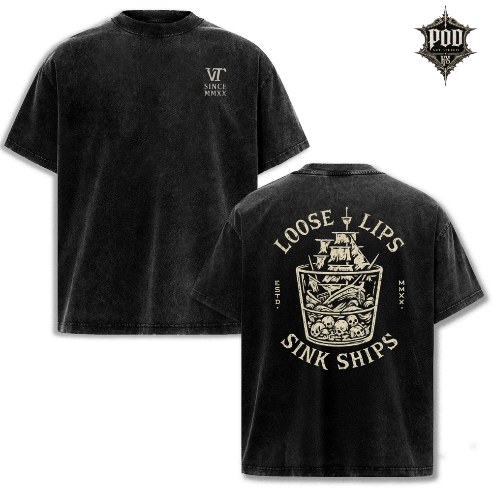 Loose Lips Dark Voyage Vintage Tee