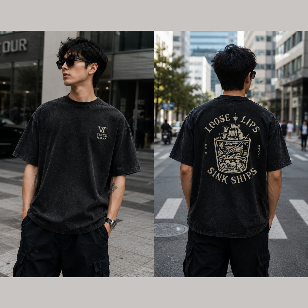 Loose Lips Dark Voyage Vintage Tee
