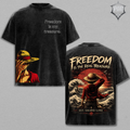 One Piece Luffy Freedom Graphic T-Shirt - Heavyweight Acid Wash