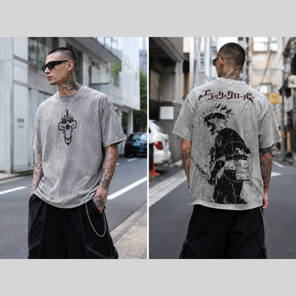 Black Clover Asta Oversized Vintage Washed T-Shirt