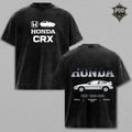 Honda CRX Vintage Wash T-Shirt – Retro CRX Graphic Oversized Tee, JDM Car Enthusiast Heavyweight Shirt, Classic Honda Streetwear Unisex Gift