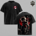 Vintage Kakashi Acid Wash Anime Tee ,Retro Kakashi Copy Ninja Mineral Wash T-Shirt , Kakashi Sharingan "Red Moon" Streetwear Tee , Oversized Kakashi Vintage Grey Graphic T-Shirt