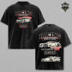 Racing Vintage Wash Graphic Tee – Heavyweight Oversized Streetwear T-Shirt