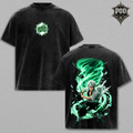 Sanemi Shinazugawa Wind Hashira Anime Wash T-Shirt / Demon Slayer Sanemi Graphic Vintage Oversized Tee/  Wind Hashira Sanemi Anime Merch Acid Wash Shirt/  Sanemi Green Cyclone Graphic Heavyweight Tee