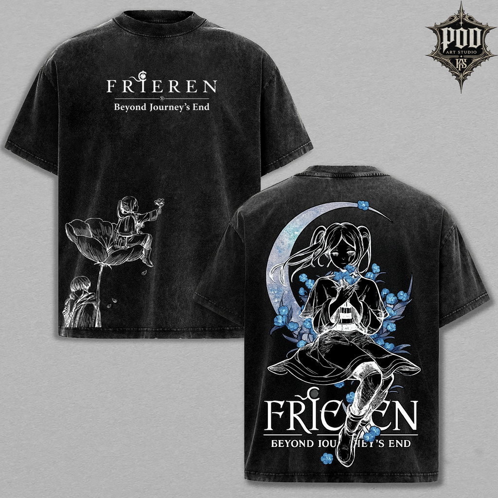 Frieren Blue Moon Frieren Vintage Oversized Tee
