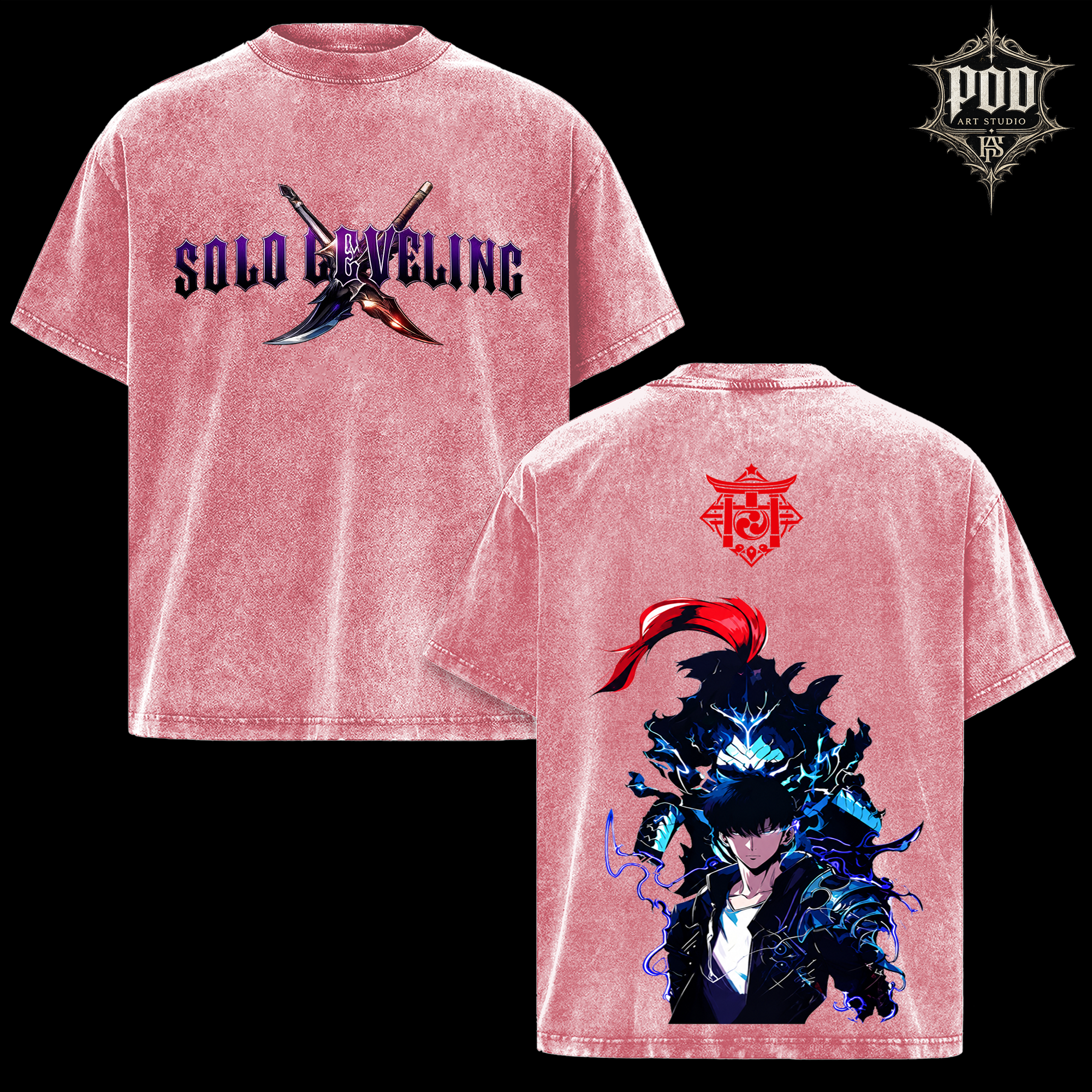Solo Leveling Sung Jin-Woo Vintage Graphic Tee