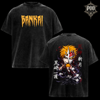 Bleach Anime Shirt, Ichigo Kurosaki Bankai Tee, Hollow Mask Anime Merch, Heavyweight Washed Black Graphic Tshirt, Y2K Anime Clothing, Manga Tee