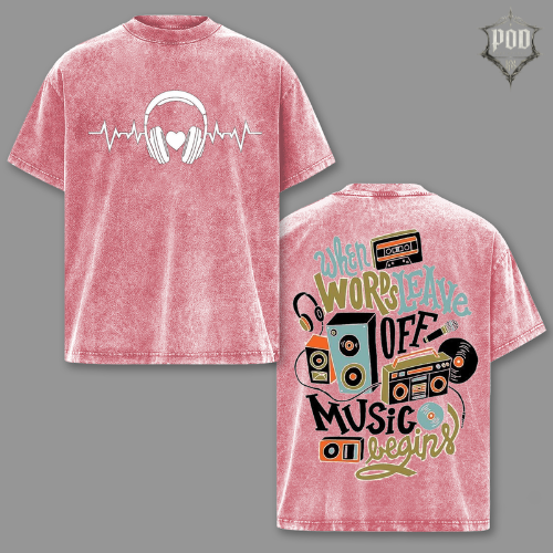 When Words Leave Off Music Begins Retro Shirt
