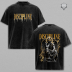 Discipline Vintage Washed T-Shirt – Dark Artistic Streetwear Tee