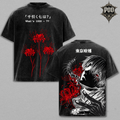 Tokyo Ghoul Spider Lily Graphic Tee - Dark Anime Vintage Streetwear Shirt