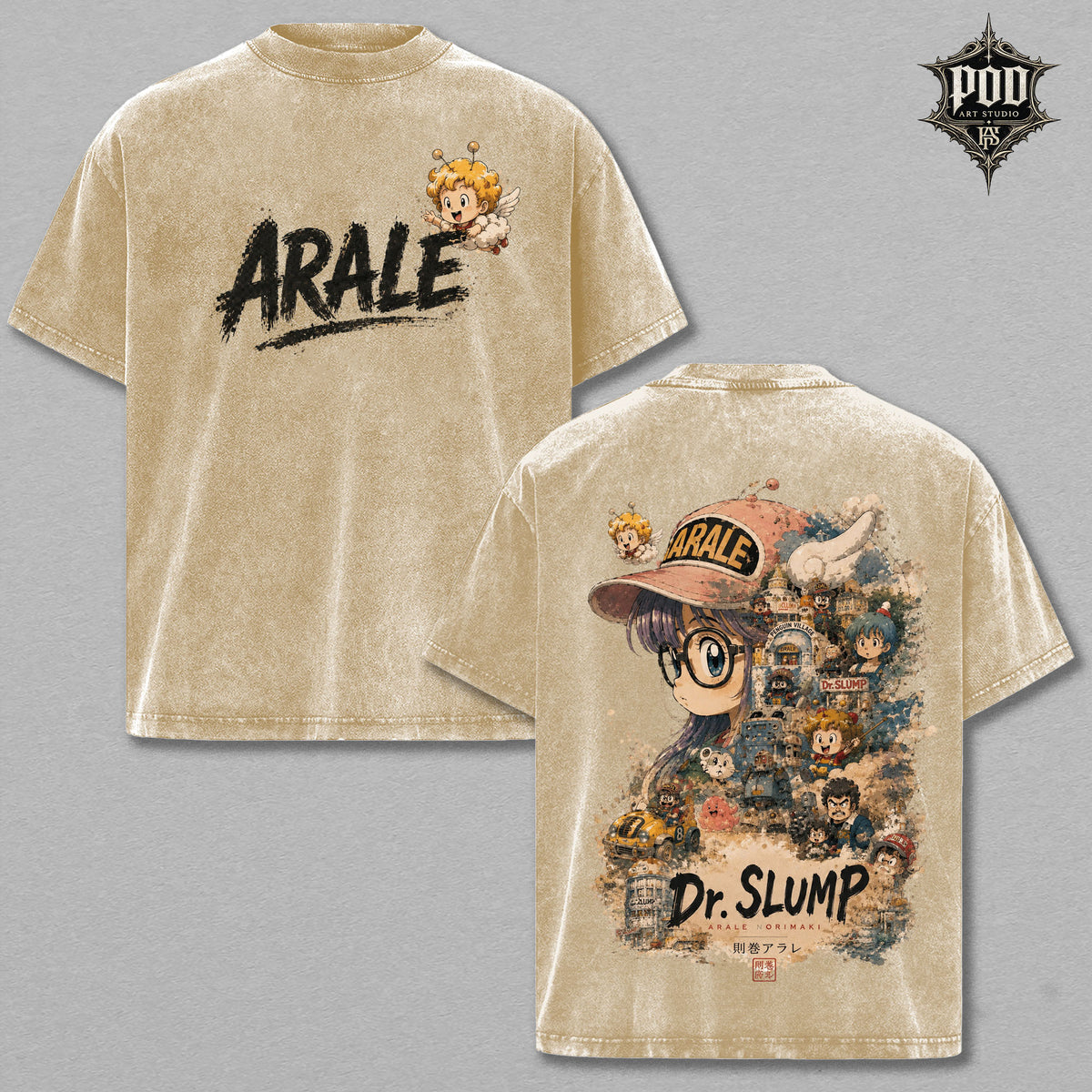 Dr. Slump Arale Vintage Washed Oversized Graphic Tee