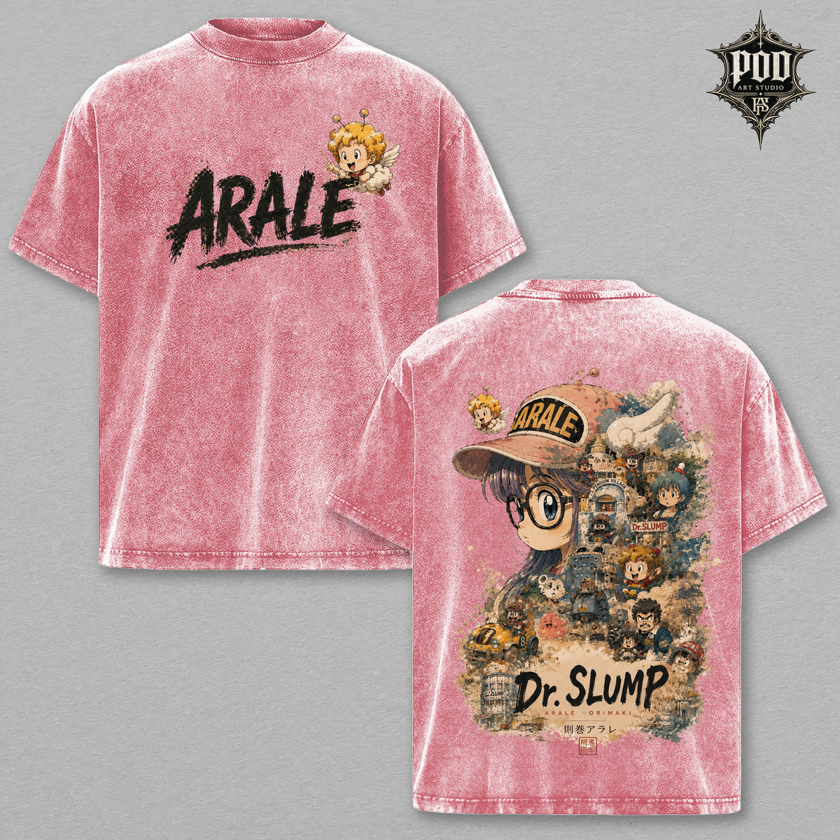 Dr. Slump Arale Vintage Washed Oversized Graphic Tee