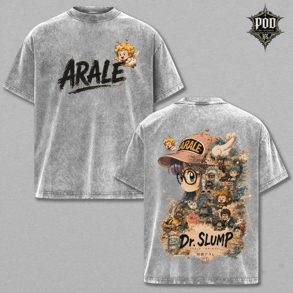 Dr. Slump Arale Vintage Washed Oversized Graphic Tee