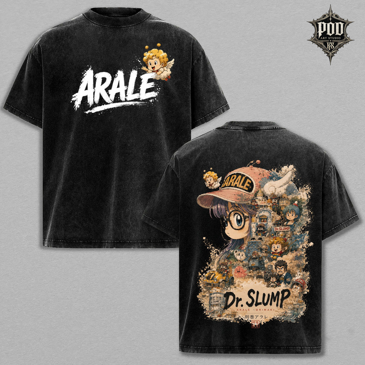 Dr. Slump Arale Vintage Washed Oversized Graphic Tee