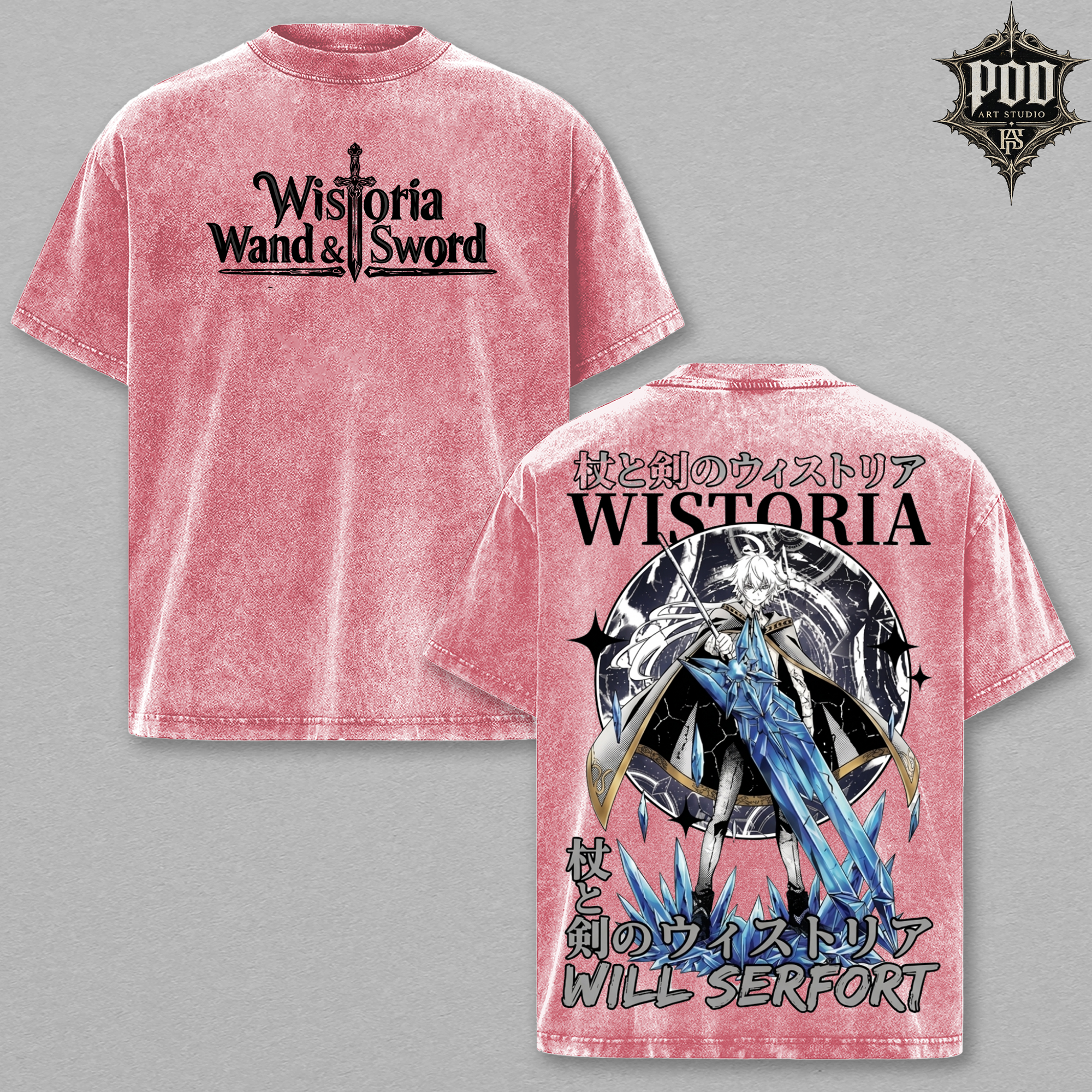 Will Serfort Crystal Sword Wistoria Vintage Oversized Tee
