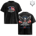 America 250 Vintage Washed Oversized Tee 🇺🇸 Patriotic USA Streetwear Shirt • Retro Eagle Graphic T-Shirt • Vintage Americana Fashion