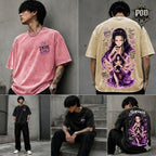 Nico Robin "Devil Child" Vintage Graphic Tee - One Piece Acid Wash T-Shirt