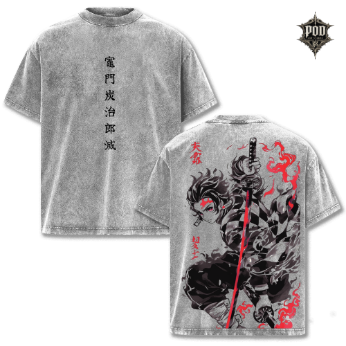 Tanjiro Flame Breathing Demon Slayer Vintage Tee