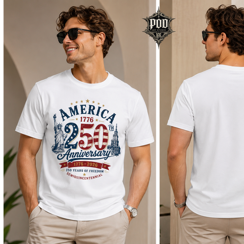 America 250 Years of Freedom Vintage Tee | 1776–2026 Patriotic USA Celebration Shirt