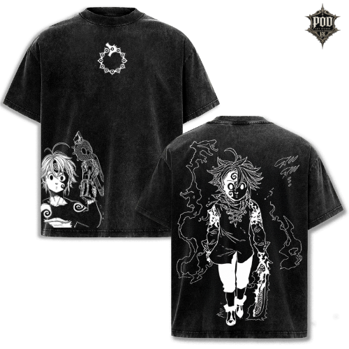 Meliodas Dark Power Seven Deadly Sins Vintage Tee