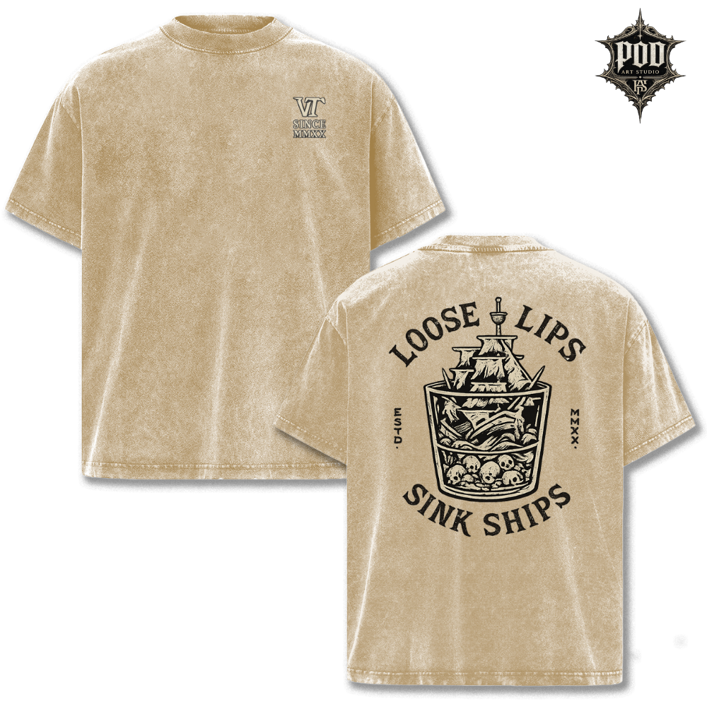 Loose Lips Dark Voyage Vintage Tee
