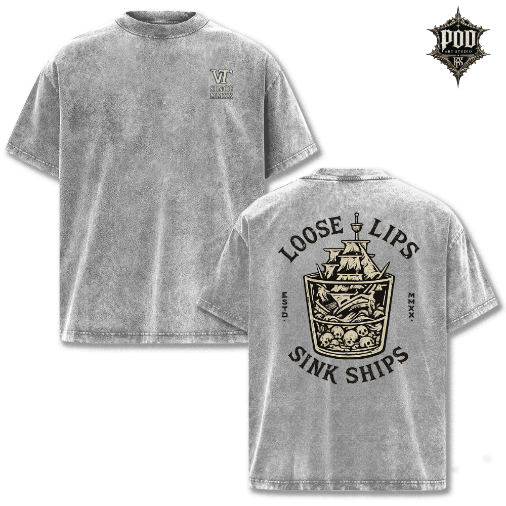 Loose Lips Dark Voyage Vintage Tee