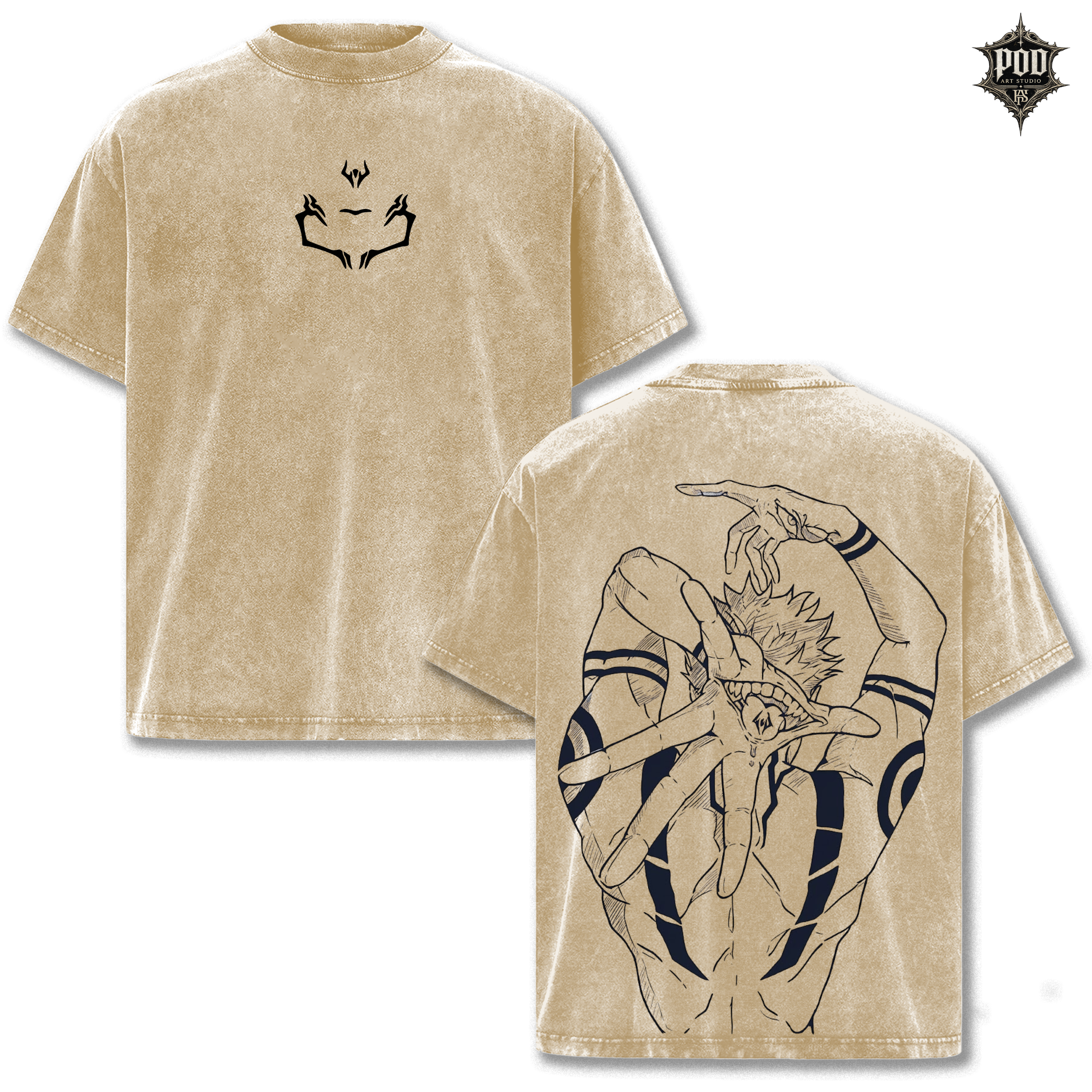 Ryomen Sukuna King of Curses Jujutsu Kaisen Vintage Tee