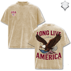 USA Eagle Freedom Washed Oversized Tee