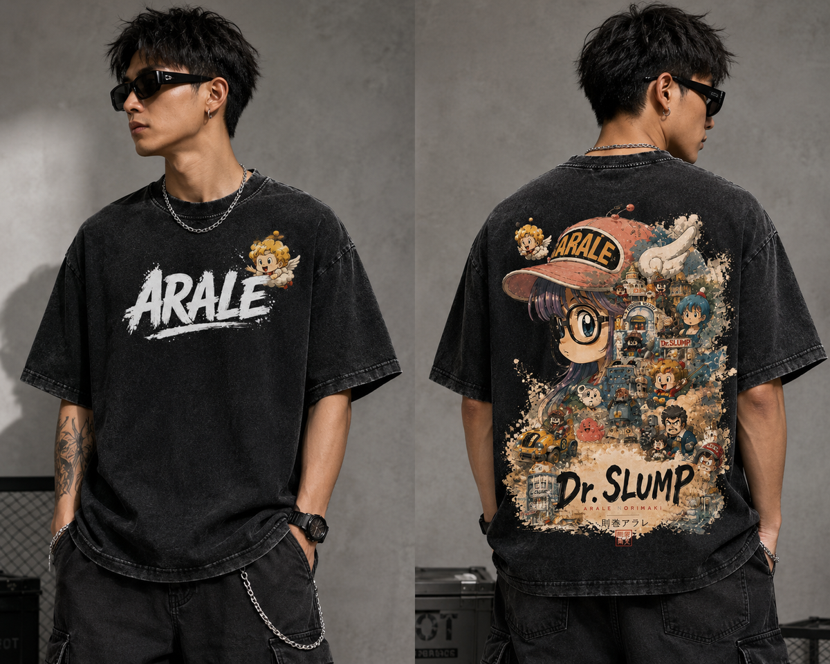 Dr. Slump Arale Vintage Washed Oversized Graphic Tee