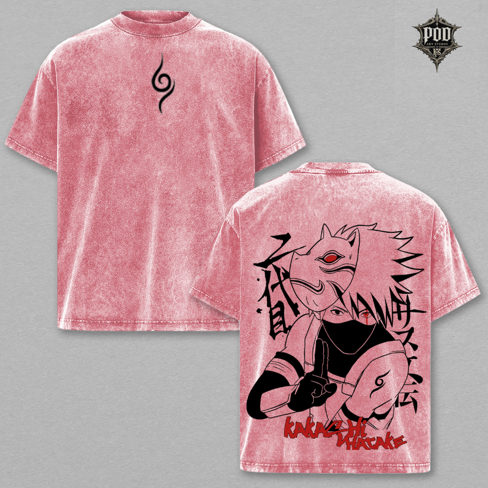 Kakashi Hatake Vintage Washed Oversized T-Shirt