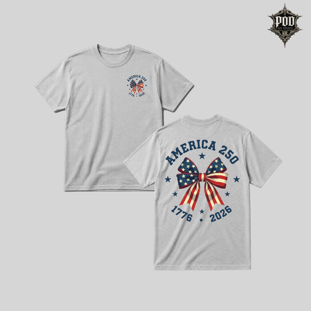 America 250 Patriotic Bow America 250 Vintage Tee