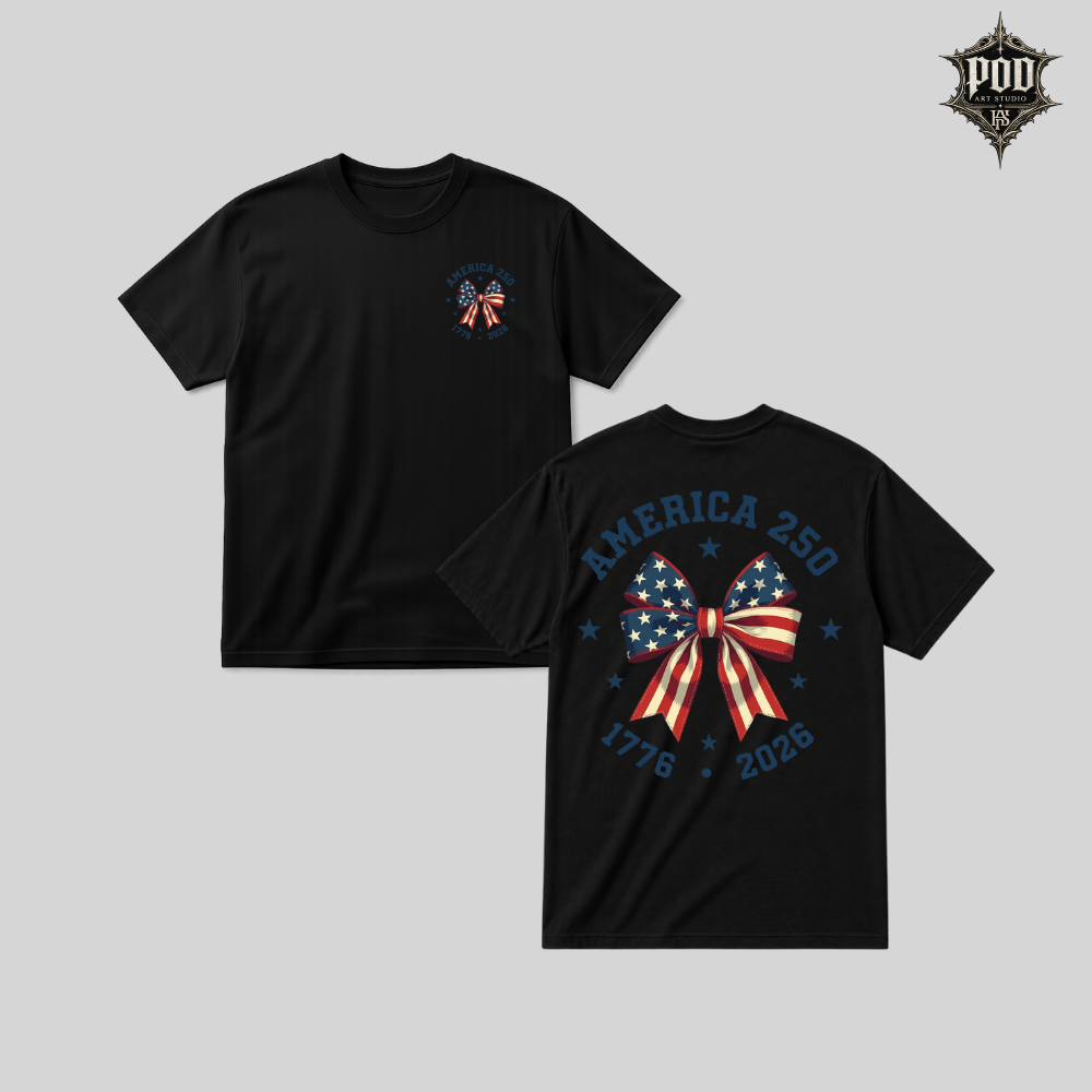 America 250 Patriotic Bow America 250 Vintage Tee