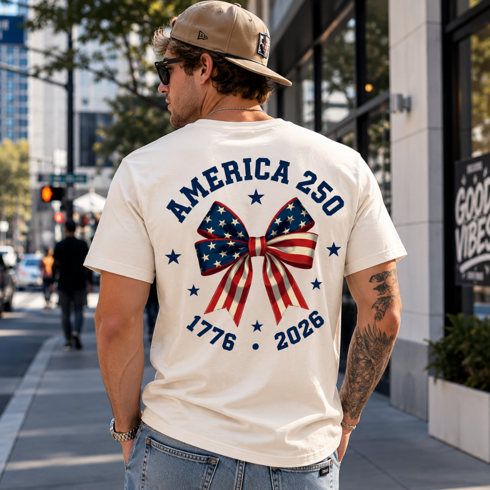 America 250 Patriotic Bow America 250 Vintage Tee