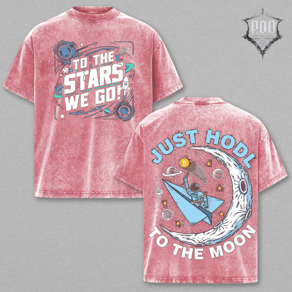 To The Stars We Go Vintage Space Graphic T-Shirt