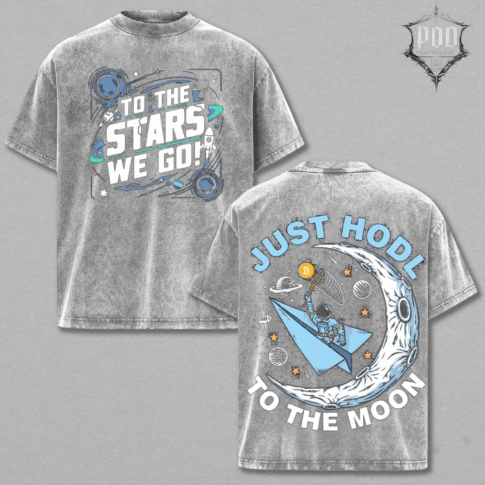 To The Stars We Go Vintage Space Graphic T-Shirt