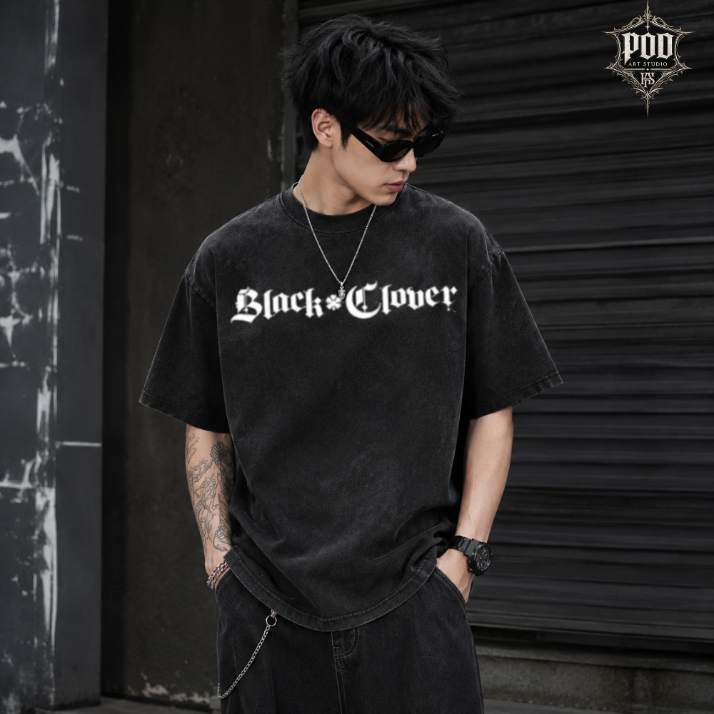 Yuno Black Clover Vintage Washed Oversized T-Shirt