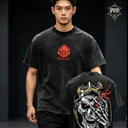 Overlord Skull King Vintage Washed Oversized T-Shirt