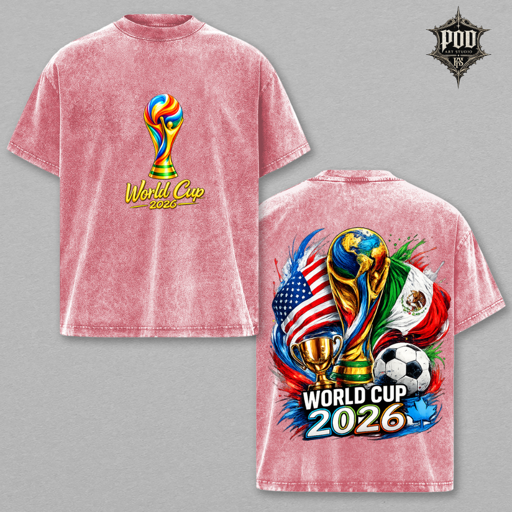 World Cup 2026 Vintage Soccer Graphic T-Shirt