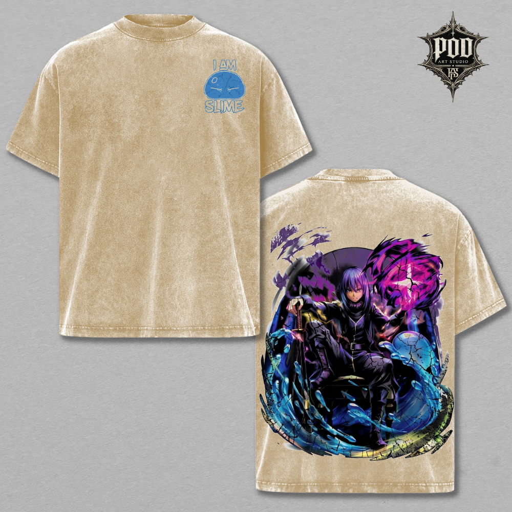 Rimuru Tempest Anime Vintage Washed Oversized T-Shirt