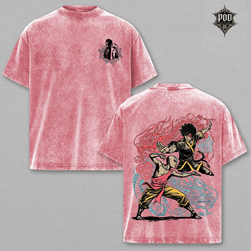 Rise of the Twin Dragon Warriors Vintage Graphic T-Shirt