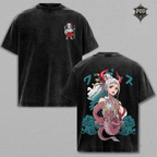 Dragon Princess Anime Vintage Washed Oversized T-Shirt