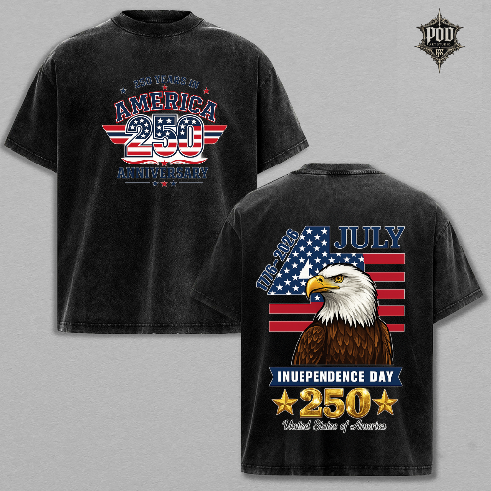American Freedom 250th Celebration Streetwear T-Shirt