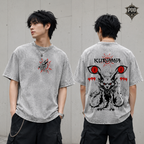Kurama Nine Tails Vintage Washed Oversized T-Shirt