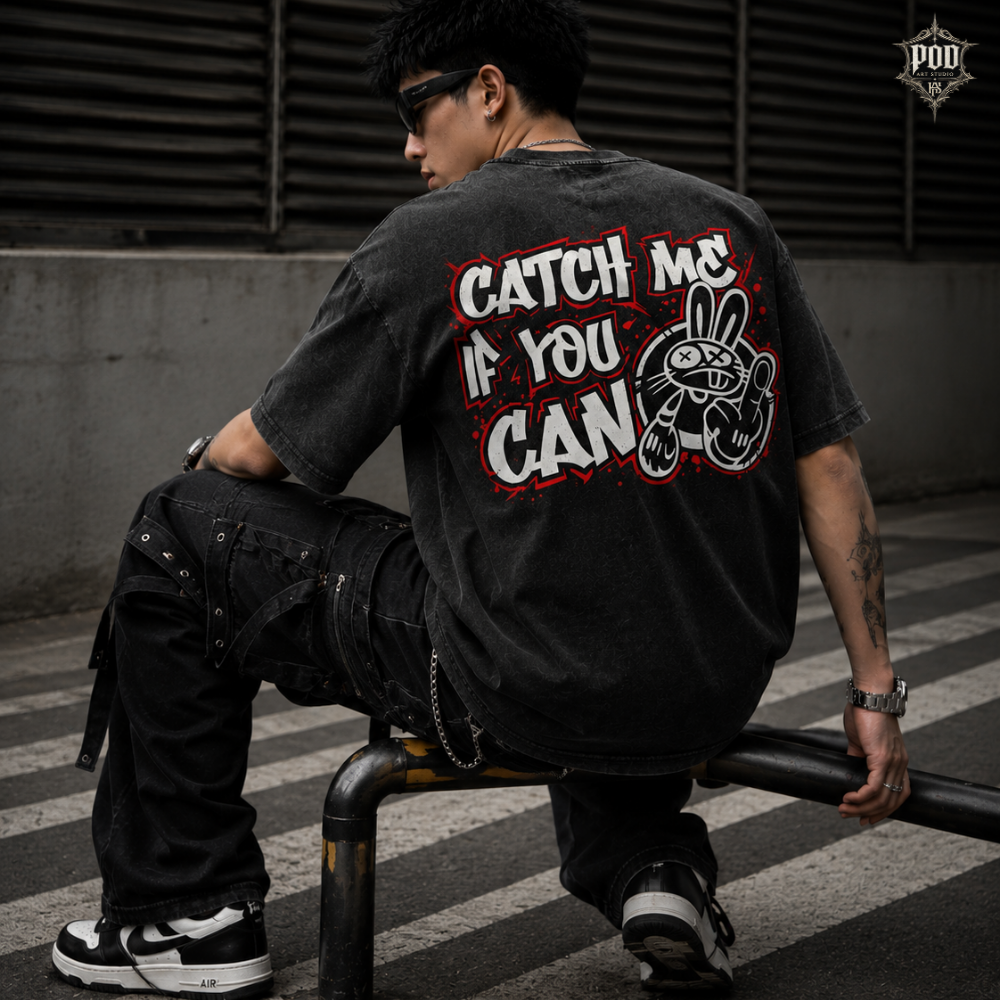 Catch Me If You Can Oversized Graphic Tee