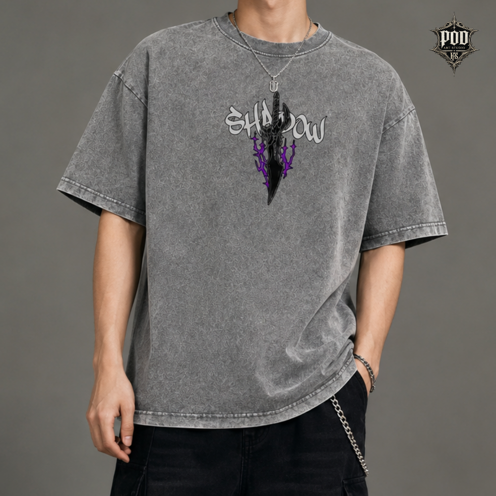 Solo Leveling Shadow Monarch Oversized Graphic Tee