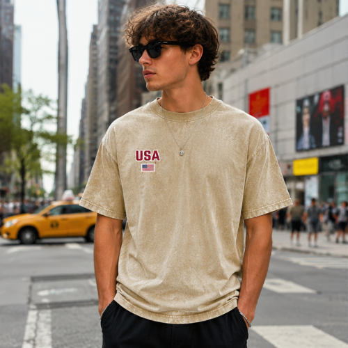 USA Eagle Freedom Washed Oversized Tee